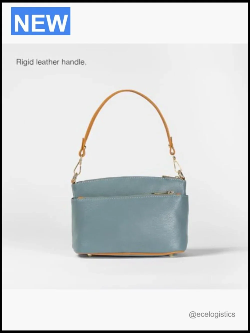 Genuine Leather Crossbody Satchel, Spacious Handcrafted Italian Bag